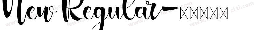 New Regular字体转换